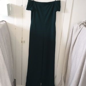Lulu’s Dark green off the shoulder jumpsuit
